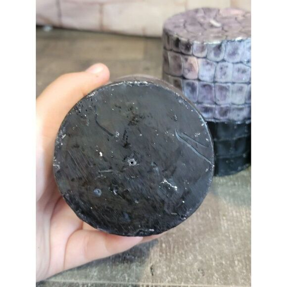 Black silverscale‎ Candle set Halloween decor - Picture 7 of 7